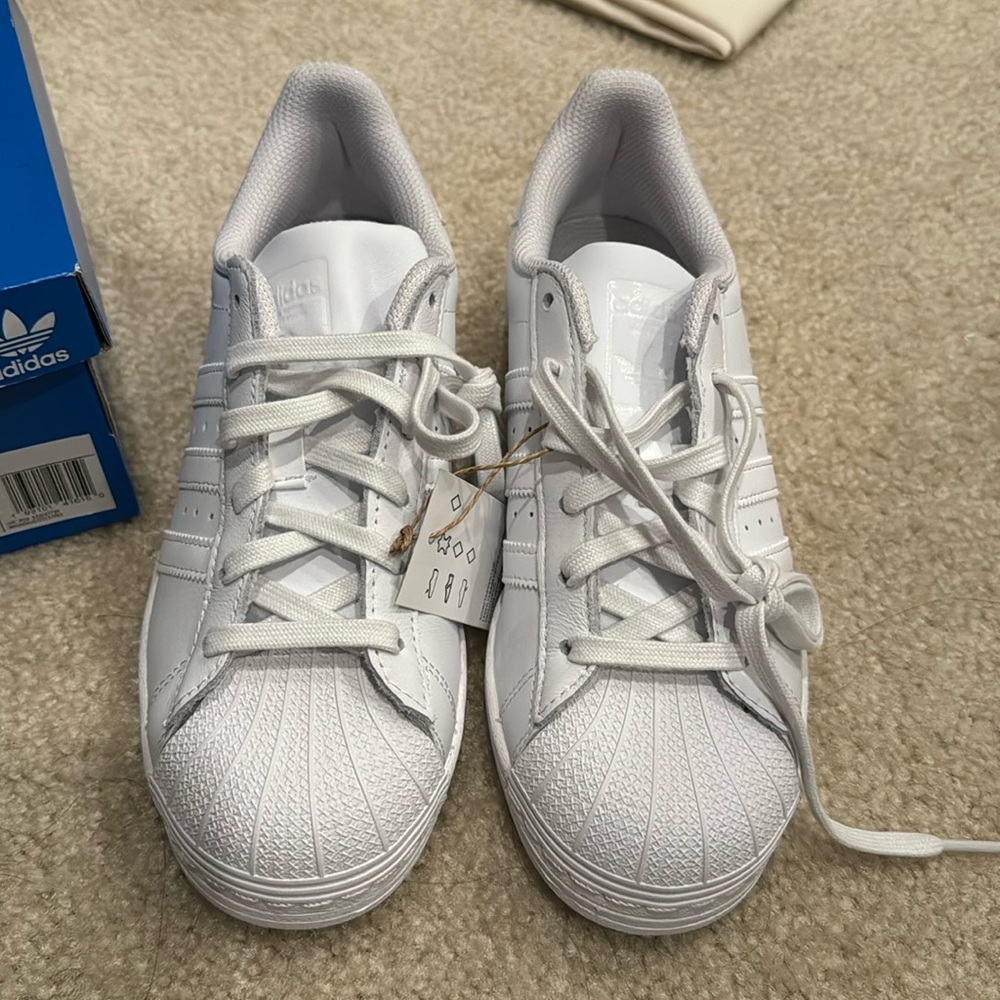 Adidas  white superstar shoes